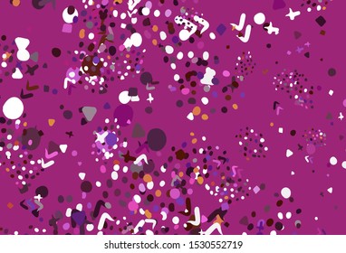 Light Pink, Yellow vector texture with abstract forms. Decorative design in abstract style with random forms. Modern design for your business card.