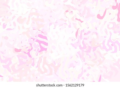 Light Pink, Yellow vector texture with abstract forms. Modern abstract illustration with colorful random forms. Simple design for your web site.