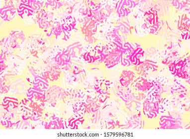 Light Pink, Yellow vector texture with abstract forms. Simple colorful illustration with abstract gradient shapes. Elegant design for wallpapers.