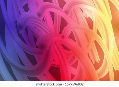 Light Pink, Yellow vector texture with curved lines. Geometric illustration in abstract style with gradient.  A completely new design for your business.