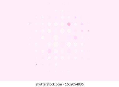 Light Pink, Yellow vector texture with disks. Illustration with set of shining colorful abstract circles. Pattern for ads, leaflets.