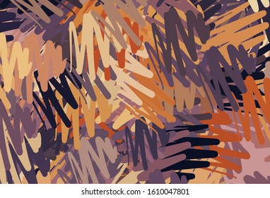 Light Pink, Yellow vector texture with colored lines. Lines on blurred abstract background with gradient. Pattern for ads, posters, banners.