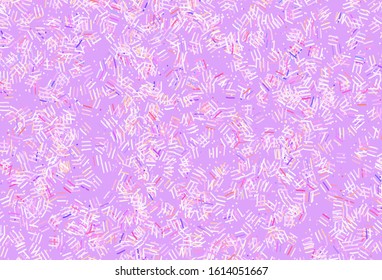 Light Pink, Yellow vector texture with colored lines, dots. Modern geometrical abstract illustration with Lines. Pattern for ad, booklets, leaflets.