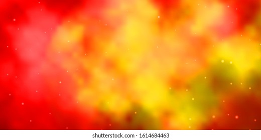 Light Pink, Yellow vector texture with beautiful stars. Decorative illustration with stars on abstract template. Theme for cell phones.