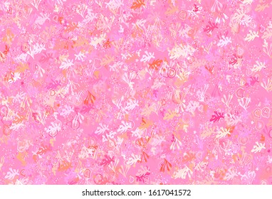Light Pink, Yellow vector texture with abstract forms. Decorative design in abstract style with random forms. Best smart design for your business.