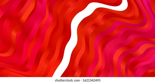 Light Pink, Yellow vector texture with circular arc. Abstract illustration with gradient bows. Best design for your ad, poster, banner.