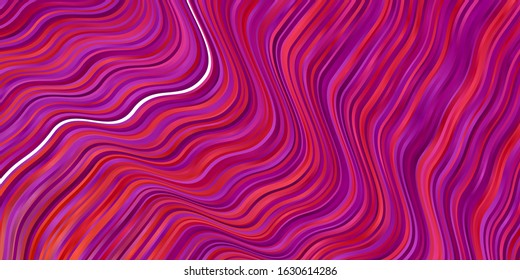 Light Pink, Yellow vector texture with curves. Bright illustration with gradient circular arcs. Design for your business promotion.