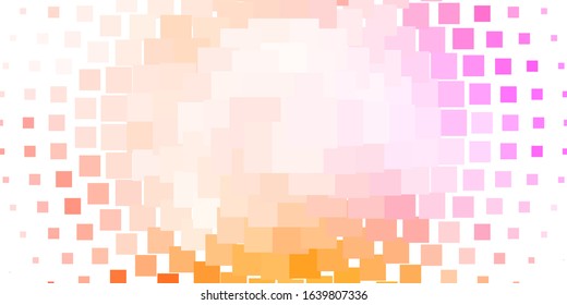 Light Pink, Yellow vector texture in rectangular style. Illustration with a set of gradient rectangles. Design for your business promotion.