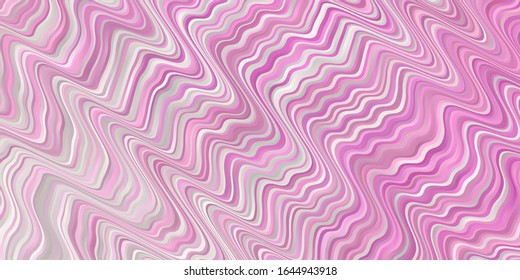 Light Pink, Yellow vector texture with wry lines. Colorful illustration, which consists of curves. Template for your UI design.