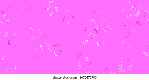 Light Pink, Yellow vector texture with women's rights symbols. Colorful feminism symbols with a gradient in modern style. Elegant design for wallpapers.