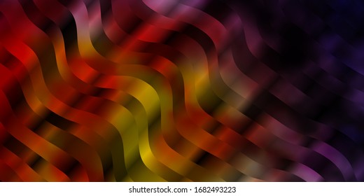 Light Pink, Yellow vector texture with wry lines. Colorful illustration, which consists of curves. Pattern for websites, landing pages.