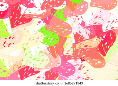 Light Pink, Yellow vector texture with lovely hearts. Smart illustration with gradient hearts in valentine style. Pattern for valentine's ad, booklets.