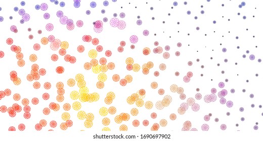 Light Pink, Yellow vector texture with memphis shapes. Modern abstract illustration with gradient random forms. Elegant design for wallpaper set.