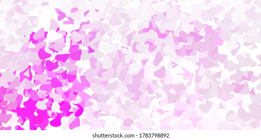 Light pink, yellow vector texture with memphis shapes. Colorful illustration with simple gradient shapes. Background for cell phones.