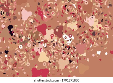 Textura vectorial amarilla rosa claro con formas abstractas. Ilustración con formas gradientes coloridas en estilo abstracto. Diseño elegante para tapices.