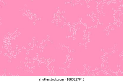 Light Pink, Yellow vector texture with artificial intelligence concept. Colorful design in simple style with AI links. Pattern for science, futuristic designs.