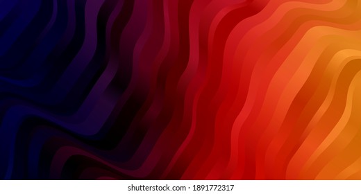 Light Pink, Yellow vector texture with wry lines. Bright sample with colorful bent lines, shapes. Pattern for booklets, leaflets.