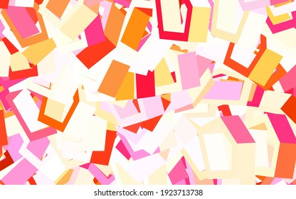 Light Pink, Yellow vector texture with colorful hexagons. Illustration with set of colorful hexagons. Design for your business advert.