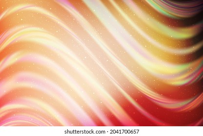 Light Pink, Yellow vector texture with milky way stars. Blurred decorative design in simple style with galaxy stars. Pattern for futuristic ad, booklets.