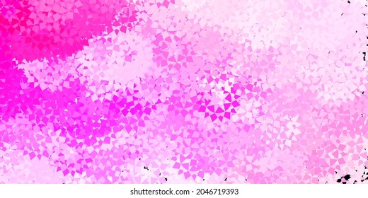 Light pink, yellow vector texture with random triangles. Simple design in abstract style with triangles, lines. Landing pages material.