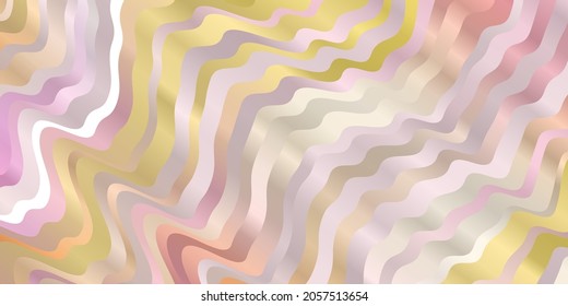 Light Pink, Yellow vector texture with curves. Colorful illustration, which consists of curves. Best design for your ad, poster, banner.
