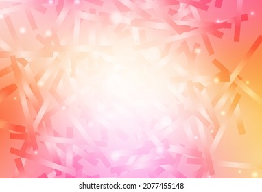 Light Pink, Yellow vector texture with colored lines. Glitter abstract illustration with colorful sticks. Pattern for ads, posters, banners.