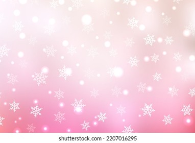 Light Pink, Yellow vector texture in birthday style. Abstract gradient illustration with colorful Christmas things. Best design for a college poster, banner.
