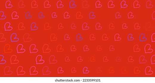 Light Pink, Yellow vector texture with lovely hearts. Abstract illustration with a depiction of women power. Elegant design for wallpapers.