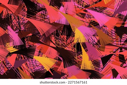 Light Pink, Yellow vector texture with abstract forms.