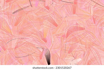 Light Pink, Yellow vector texture with abstract forms.