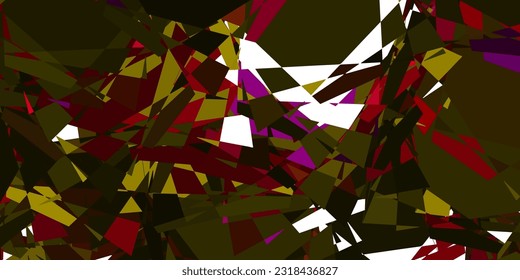 Light Pink, Yellow vector texture with random triangles. Triangle shapes with colorful gradient in abstract style. Design for your wallpapers.