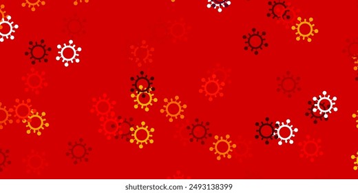Light pink, yellow vector texture with disease symbols. Colorful abstract illustration with gradient medical shapes. Best design for quarantine events.