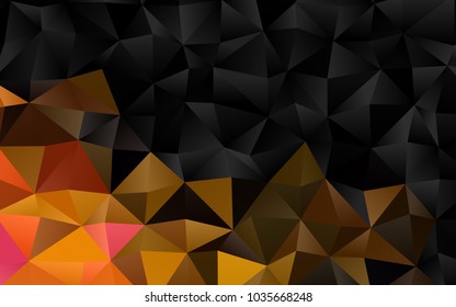 Light Pink, Yellow vector triangle mosaic background. Brand-new colored illustration in blurry style with gradient. Brand-new design for your business.