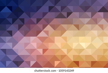 Light Pink, Yellow vector triangle mosaic background. A vague abstract illustration with gradient. The polygonal design can be used for your web site.