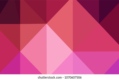 Light Pink, Yellow vector triangle mosaic template. Glitter abstract illustration with an elegant design. A completely new design for your business.