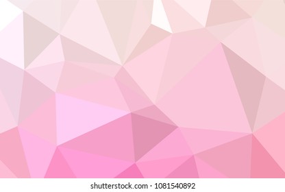 Light Pink, Yellow vector triangle mosaic cover. Colorful abstract illustration with gradient. A completely new template for your business design.