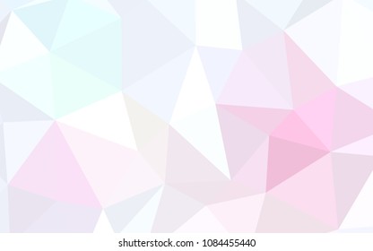 Light Pink, Yellow vector triangle mosaic template. Colorful abstract illustration with triangles. Pattern for a brand book's backdrop.