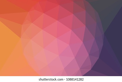 Light Pink, Yellow vector triangle mosaic texture with a diamond. Colorful abstract illustration with triangles. Template for cell phone's backgrounds.