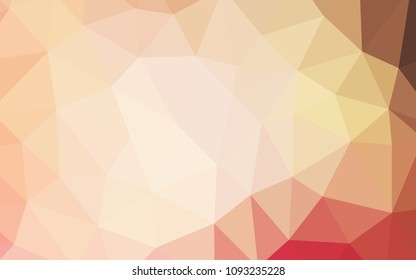 Light Pink, Yellow vector triangle mosaic cover. Colorful illustration in polygonal style with gradient. Polygonal design for your web site.