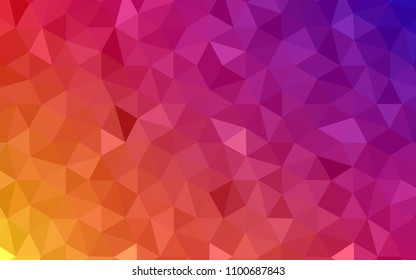 Light Pink, Yellow vector triangle mosaic template. Elegant bright polygonal illustration with gradient. A new texture for your web site.