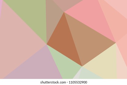 Light Pink, Yellow vector triangle mosaic texture. Glitter abstract illustration with an elegant triangles. Best triangular design for your business.
