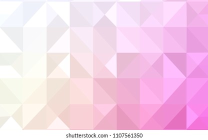 Light Pink, Yellow vector triangle mosaic cover. Modern abstract illustration with triangles. The template for cell phone's backgrounds.