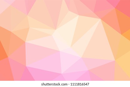 Light Pink, Yellow vector triangle mosaic texture. A completely new color illustration in a  polygonal style. A completely new template for your business design.