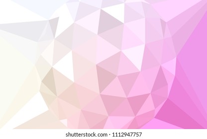 Light Pink, Yellow vector triangle mosaic cover with a diamond. Colorful illustration in a polygonal style. New template for your brand book.