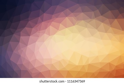 Light Pink, Yellow vector triangle mosaic template. Creative illustration in halftone style with triangles. Best triangular design for your business.