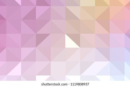 Light Pink, Yellow vector triangle mosaic template. Modern abstract illustration with triangles. New template for your brand book.