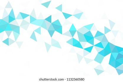 Light Pink, Yellow vector triangle mosaic template. Modern abstract illustration with triangles. Polygonal design for your web site.