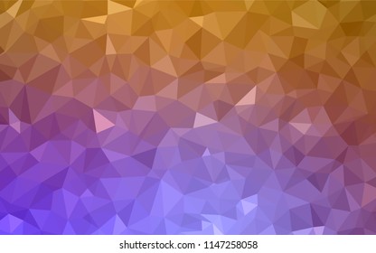 Light Pink, Yellow vector triangle mosaic template. Colorful illustration in abstract style with triangles. Brand new style for your business design.
