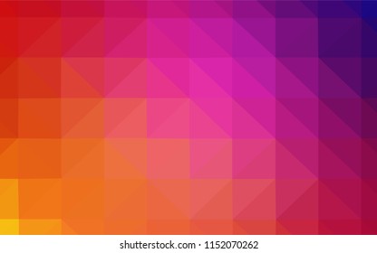 Light Pink, Yellow vector triangle mosaic cover. Shining polygonal illustration, which consist of triangles. Brand new design for your business.