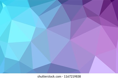Light Pink, Yellow vector triangle mosaic cover. Geometric illustration in Origami style with gradient.  Brand new style for your business design.